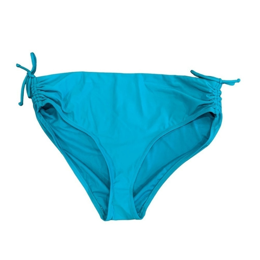 Calia Ruched, middle rise, swim bottom xl teal sw38